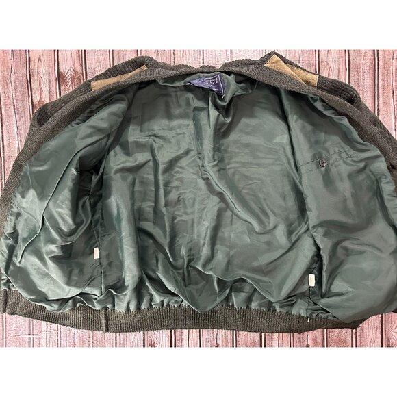 Burberry mohair blend Suede Leather Cardigan Sweater jacket Size L - Picture 4 of 10